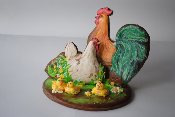 Veselé velikonoce s perníkovou slepičí rodinkou